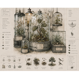 Captive Plants, by Lucia Demoverde, Etching, 2025