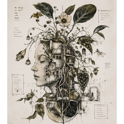 Rooted in my Mind, by Lucia Demoverde, Graphite, 2025